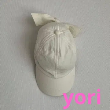 [배송비 포함 익명 배송] 요리 yori 아이보리 울 리본 포함 캡