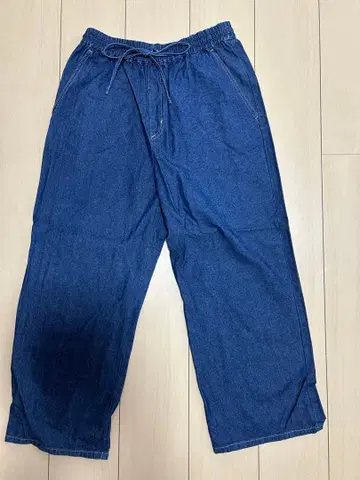 캐주얼 데님 팬츠 M 사이즈 다크 네이비