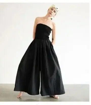 CAVEZA ROSSO 니트 도킹 베어탑 올인원 와이드 팬츠