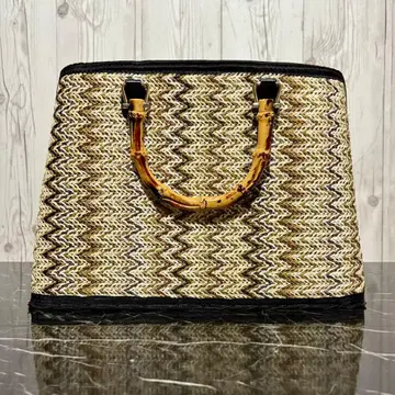 멜카도백 무늬뜨기 바스켓백 방수 수입 플라스틱 바스켓백