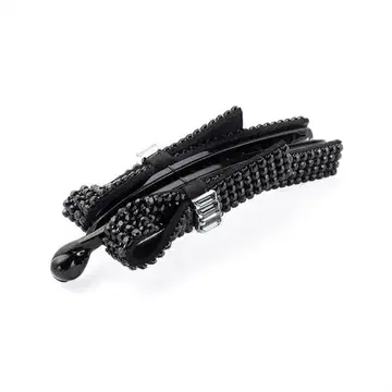 컴플렉스 비즈 크리스탈 메쉬 파베 바나나 클립 블랙