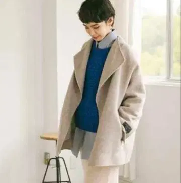 URBAN RESEARCH 샴브레이 울 리버 숏코트