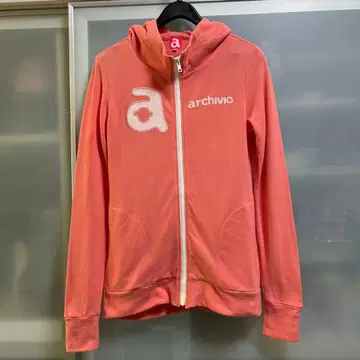 아르키비오 핑크 풀 지퍼 후디