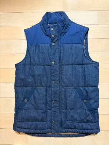 네이비 퀼팅 다운 베스트