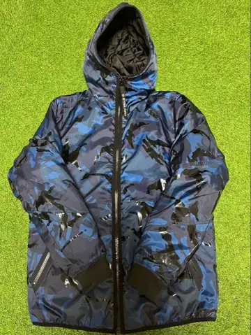 G-STAR RAW 남성용 네이비 카모플라주 패턴 점퍼 M
