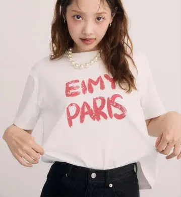 eimy istoire 페인트풍 로고 EIMY PARIS 티셔츠