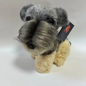 강아지 봉제 인형 그레이와 베이지 약 20cm