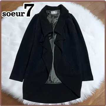 [새상품급] soeur7 드레이프 리브 자켓 가디건 울 도킹