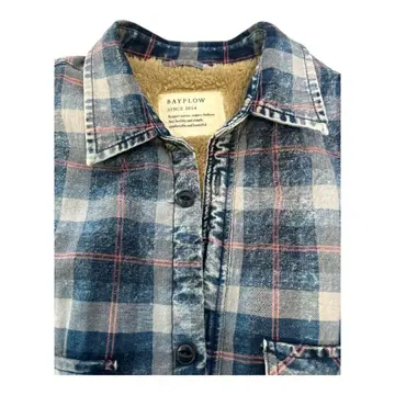 새상품급 베이플로우 보아 체크 아우터 L