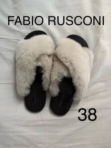 FABIO RUSCONI 퍼 샌들 38