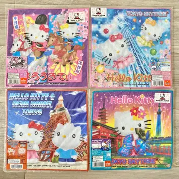 [새상품] 지역 한정 헬로키티 타월 세트 4장