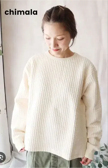 chimala 블리스터 퀼트 크루넥 풀오버 택 포함 새상품