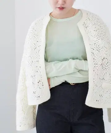 IENA 자수 레이스 자켓 2024aw 화이트 프리 사이즈