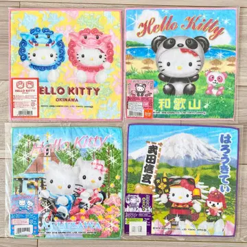 [ 새상품 ] 지역 한정판 헬로키티 타월 세트 4장