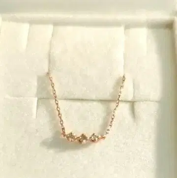 [새상품급] 반돔 아오야마 10k 핑크 골드 다이아 목걸이