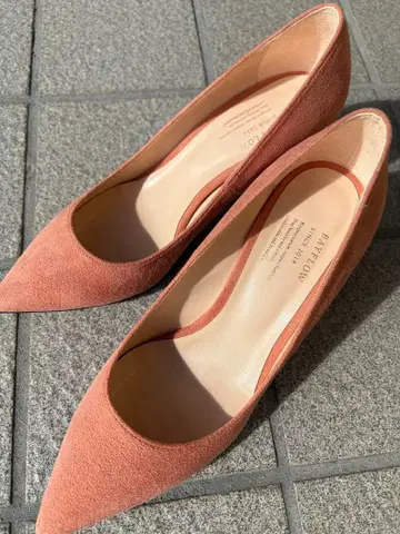 BAYFLOW 오렌지 스웨이드 하이힐 L 사이즈