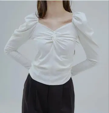 [ ORGUE ] Cut gather tops [ White ]