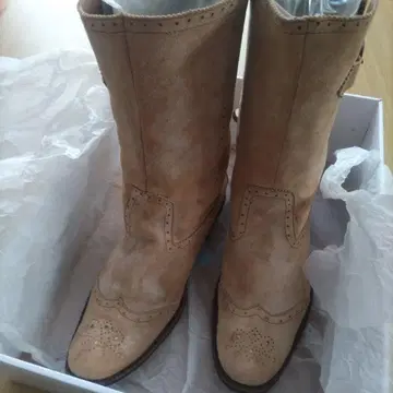 웨스턴 부츠 베이지 23cm 일본제