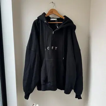 CFT. logo sweat hoodie black