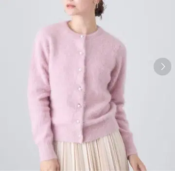 [새상품급] 아나이 캐시미어 혼방 핑크 가디건