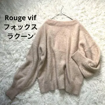 루즈비프 Rouge vif 폭스 라쿤 니트 퍼 F