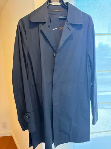 매킨토시 네이비 얇은 소재 비익 코트 사이즈 40 벨트 포함