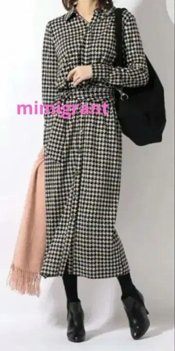 mimigrant 롱 셔츠 원피스 S 겨울 의류