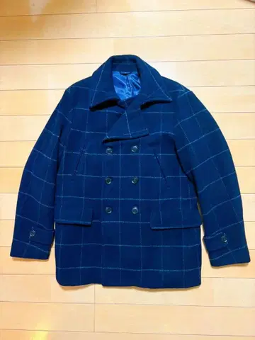 THE SHOP TK 네이비 체크 무늬 자켓 XL