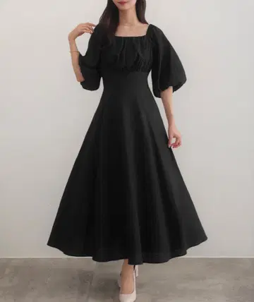 2way 린넨 혼방 플레어 원피스 -CENEA-