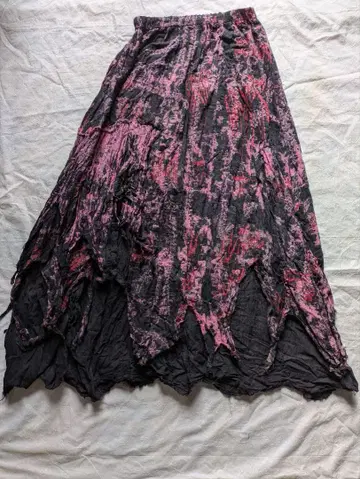 h.NAOTO DarkJelly 비대칭 롱 스커트