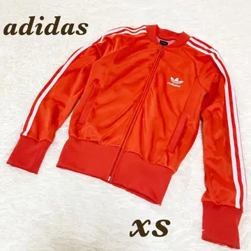 레어 adidas 트랙 자켓 저지 오렌지 만국기 택 XS