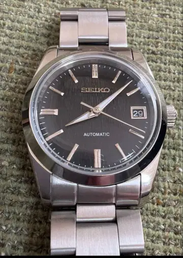 NH35MOD 자동 와인딩 남성용 손목시계/블랙 다이얼