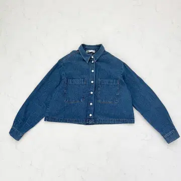 ZARA 데님 셔츠 자켓 M 크롭 기장 트렌드 코디 새상품급