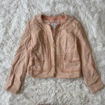 Dear Princess 여성용 노카라 자켓 M 핑크 울