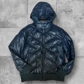 00's 올드 UNIQLO 다운 자켓 Y2K 유니클로 짙은 녹색 XL