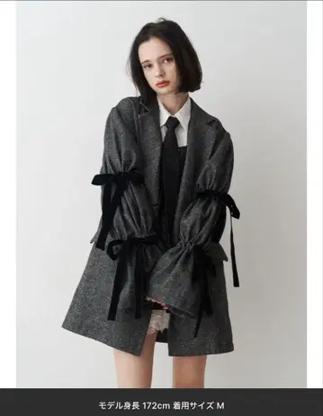 jouetie 슬리브 리본 자켓 코트