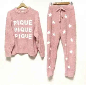 PIQUE 복슬복슬 룸웨어 핑크 별 패턴