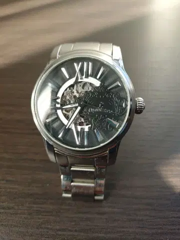 오로비안코 자동 와인딩 스켈레톤 손목시계