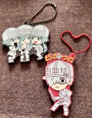 백혈구 아크릴 키링 2개 세트