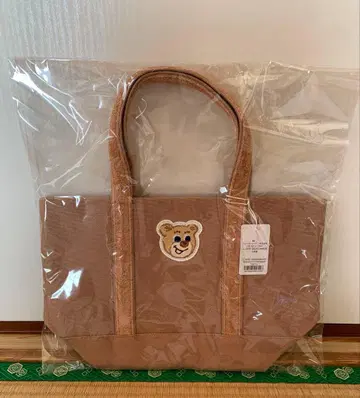 올드 테디 베이지 토트백 소