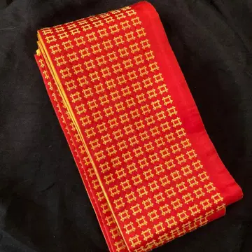 키류오리 이가타 패턴 리버서블 반폭 오비