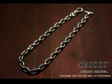 내로우 H형 넥클레스 실버 STERLING LEATHER