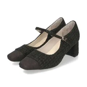 트위드 절개 원 스트랩 펌프스 ORiental TRaffic