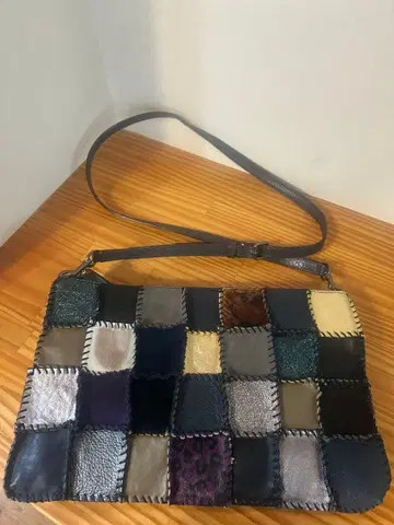 패치워크 가죽 숄더백