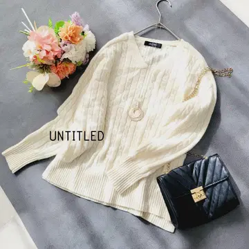 UNTITLED 울 캐시미어 니트 풀오버 사이드 슬릿