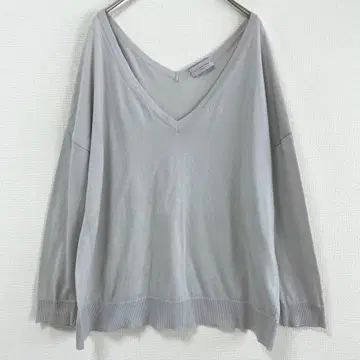 두지엠 클라세 V넥 니트 코튼 손세탁 가능 F 그레이