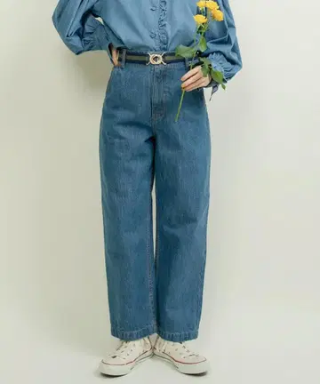 CHILD WOMAN 12.5oz 데님 하이웨스트 팬츠 38 사이즈