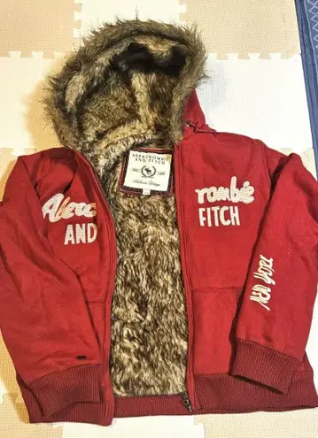 Abercrombie&Fitch 아바클로 후드티 집업 L 빨간색
