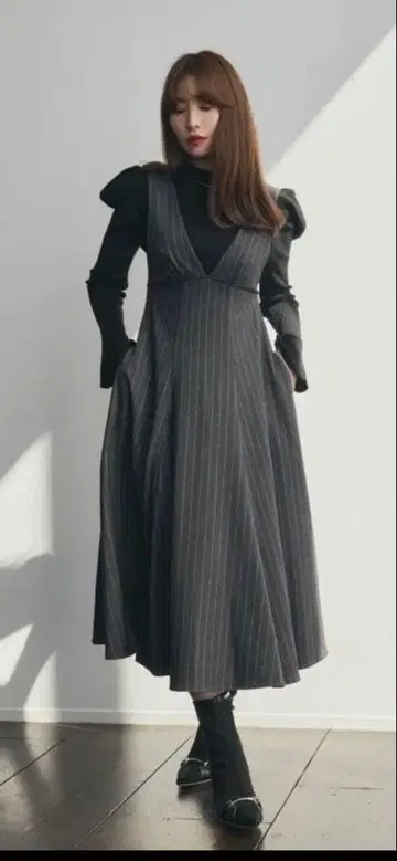 herlipto Striped Jumper Skirt