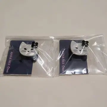 고양이 얼굴 디자인 캐릭터 굿즈 머리끈 2개 프리 사이즈 안나수이 미니